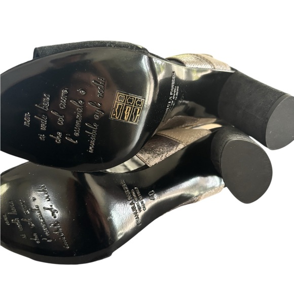 Elegant Silver and Black Tassel Sandals Emanuela Passeri  size 40 EU- NWB box - Picture 3 of 6